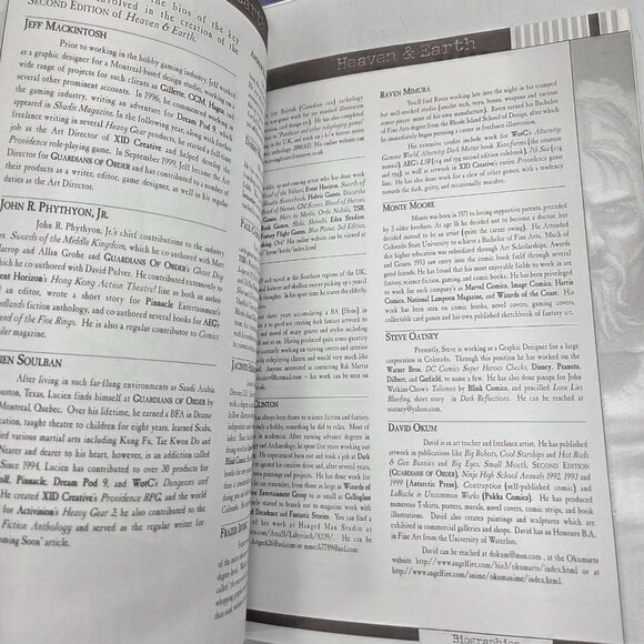 Guardians of the Order Heaven & Earth 2nd Ed Players/Game Masters Guide RPG 2001 - Picture 14 of 14